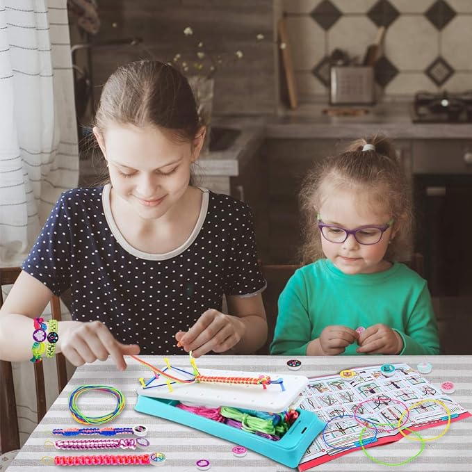 VERTOY Friendship Bracelet Making Kit for Girls - Cool Arts and Crafts Toys for 6 7 8 9 10 11 12 Years Old, Bracelet String and Rewarding Activity, Best Birthday Gifts for Teen Kids