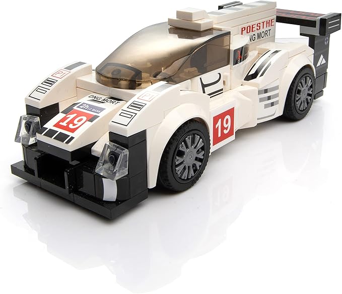 Racing Car Building Block Set. Racing Car Building Blocks for Kids and Adults (White F1)
