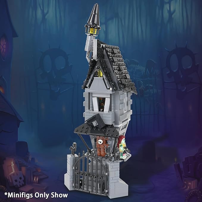 MOOXI-MOC Halloween Night Before Christmas Jack's House Sally Building Set,Creative Building Block Toy Kit Gifts for Children(443pcs)