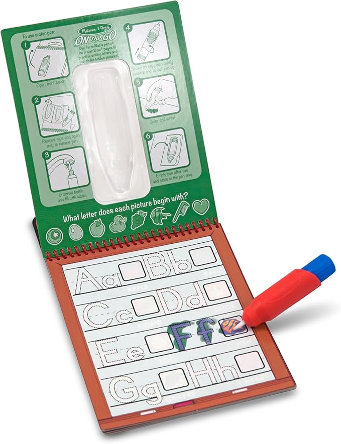 Melissa & Doug On the Go Water Wow! Reusable Water-Reveal Activity Pad - Alphabet - FSC Certified