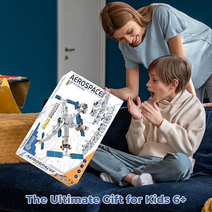 Contixo BK07 Space Station STEM Building Block Set - 12-in-1 Aerospace Exploration Kit with 573 PCS for Kids Ages 6-12, Creative Learning Construction Toy