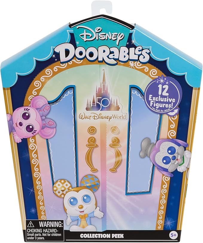 Disney Doorables Walt Disney World 50th Anniversary Collection Peek, Blind Bag Inspired Mini Collectible Figures, Kids Toys for Ages 5 Up, Amazon Exclusive by Just Play