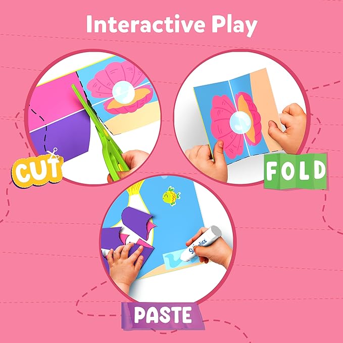 Skillmatics Art & Craft Activity Kit - Snip, Snip Unicorns & Princesses, Develop Scissor Skills, Child Safe, TikTok Viral Sensation, Gifts for Girls & Boys Ages 3, 4, 5, 6, 7