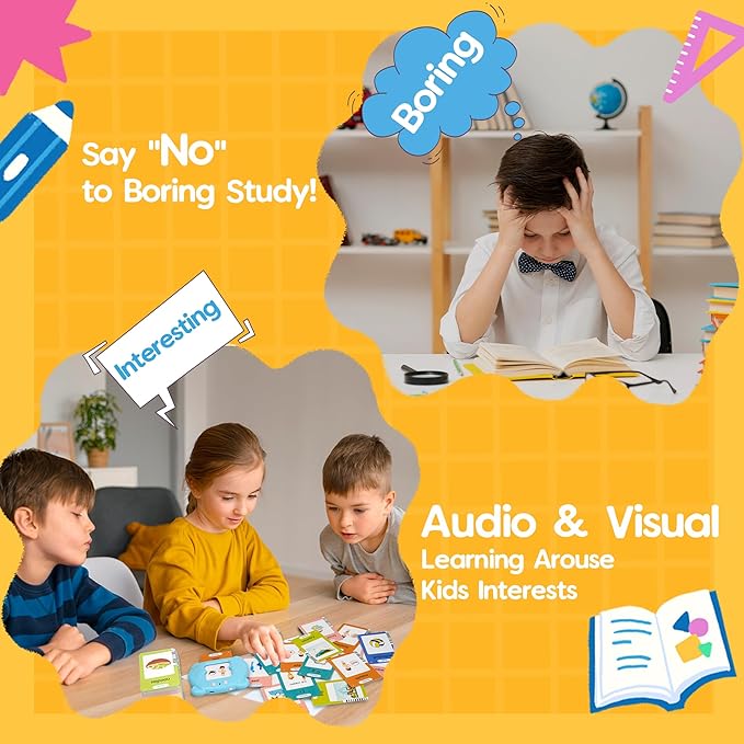 BELLOCHIDDO Talking Flash Cards with 510 Sight Words - Montessori Toys, Sensory Toys for Autistic Children, Toddler Toys, Kids Toys Age 1 2 3 4 5 Years Old Boys & Girls, Speech Therapy Toys