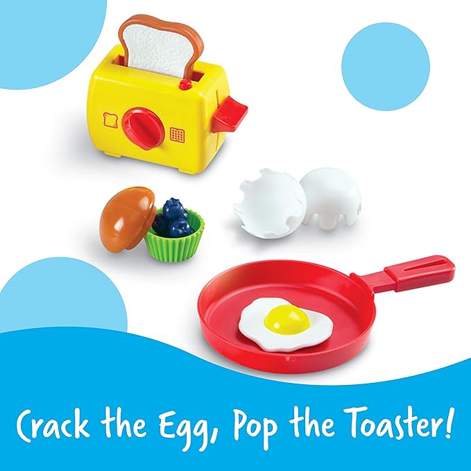 Learning Resources Pretend & Play Rise & Shine Breakfast - 21 Pieces, Ages 3+ Pretend Play Food for Toddlers, Preschool Learning Toys, Kitchen Play Toys for Kids