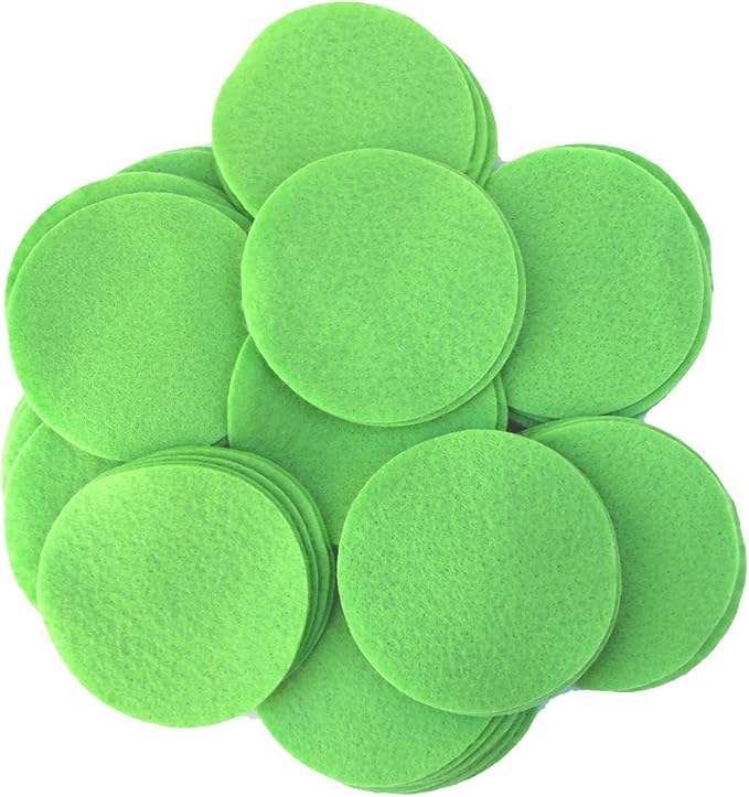 Playfully Ever After Light Green Felt Circle Stickers (2 inch - 44pc)