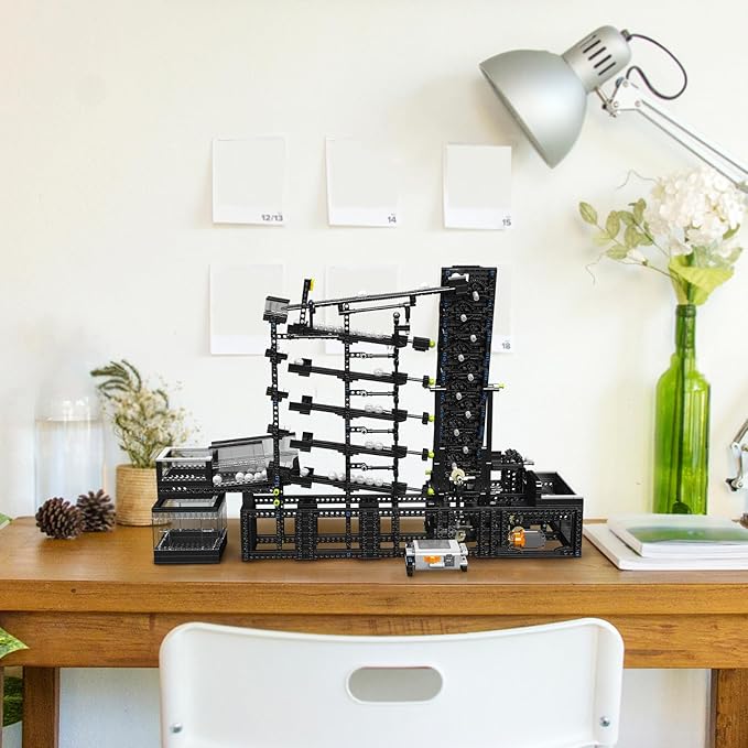 JMBricklayer Roller Coaster Building Set 70147, Marble Run Model Building Blocks Toys, 2066 Pcs Marble Maze STEM Toy Building Kit with Motor, Creative Gifts Toys for 14+ Teens & Adults