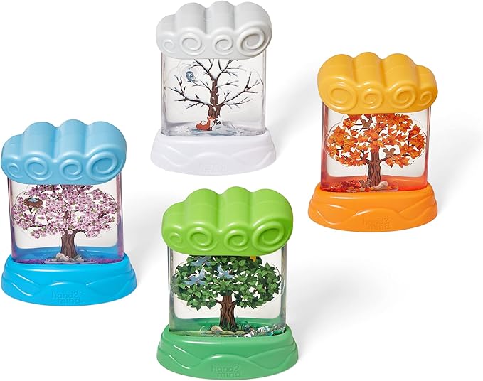 hand2mind Changing Seasons Sensory Tubes, Quiet Fidget Toys for Kids 3-5, Toddler Science Toys, Weather Toys, Calming Toys for Kids, Calm Down Corner Supplies, Preschool Classroom Must Haves