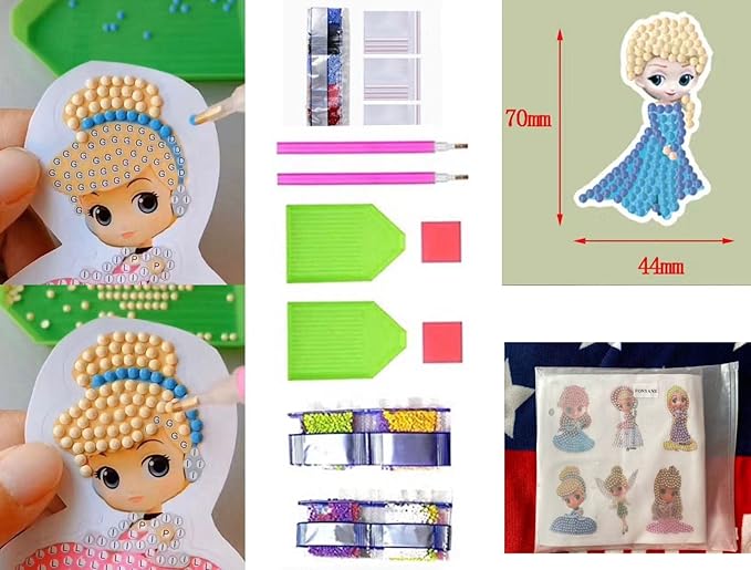 Diamond Painting Kits for Kids，Gem Diamond Arts and Crafts for Girls，Diamond Mosaic Stickers Bead Picture for Best Tween Painting Gift