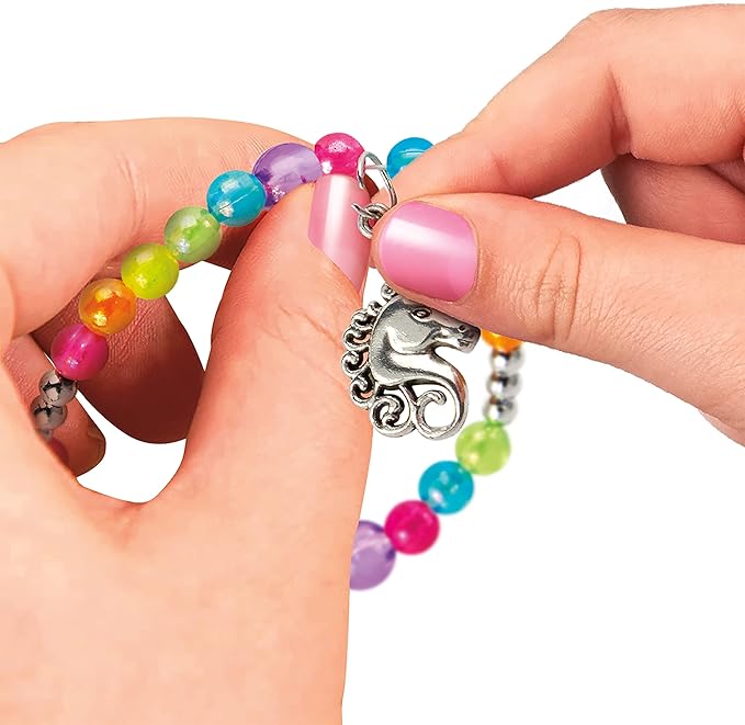 Shimmer 'n Sparkle Charm & Bead Bracelet Maker by CRA-Z-Art – DIY Beaded Charm Friendship Bracelet Making Kit