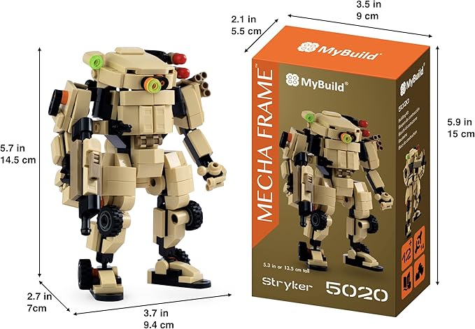 MyBuild Mecha Frame Armed Forces Stryker 5020 - Desert Armor Robot Blocks Toy Building Bricks for Children to Adult Mech Fans