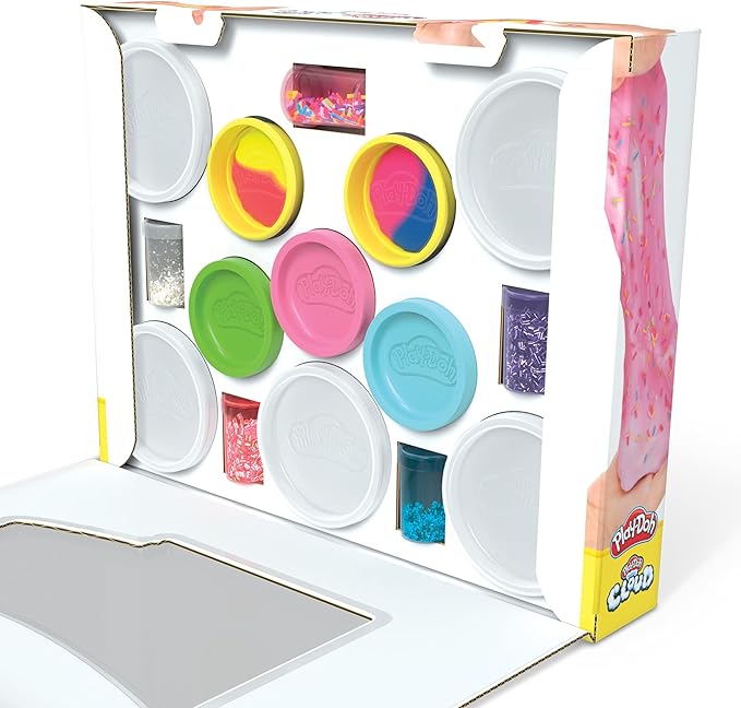 Play-Doh Mixing Studio DIY Kit for Kids 4 Years and Up, Mix Your Own Colors with Super Cloud and Scented Classic Modeling Compound, 10 Cans, 5 Mix-ins, Non-Toxic