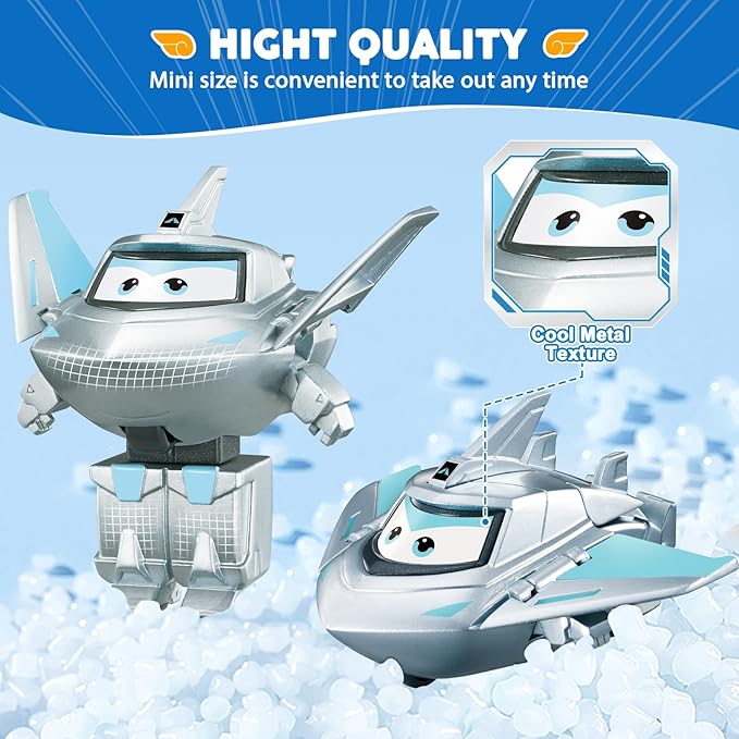 Super Wings Transformer Toys, 2 in Traver Robot Transformer Action Figures, 2-in-1 Mode Robot Transformer Toys for Boys Girls 4-6 6-8, Fun Plane Toys for Boys Toddlers Kids Age 3 4 5 6 7 8