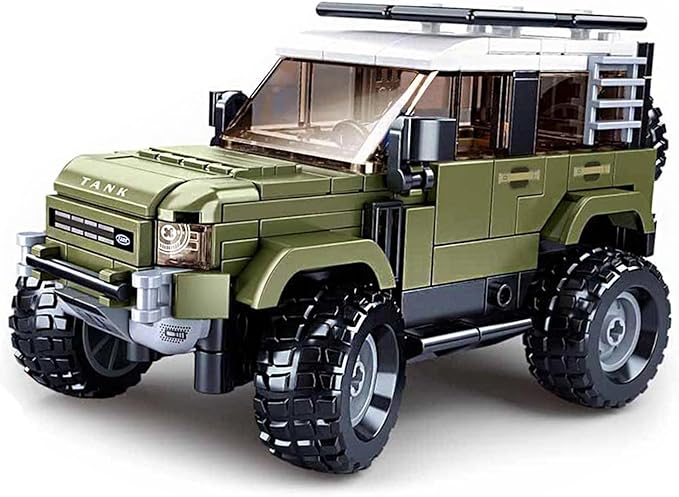 Jeep Off-Road Car Building Blocks, City Truck Model Speed Car Kit 317 Pieces 1:35, STEM Gift Toys for Kids Boys 8+