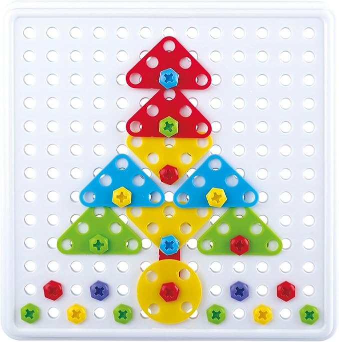 Kidoozie Create & Construct Building Kit, S.T.E.A.M Mosaic Art Activity for Children Ages 3+