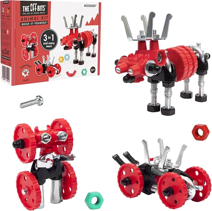 Stem Building Toys, Educational Build Your Own Robot Toy for Kids Age 6 7 8 9+ Year Old Boys and Girls, Animal Stem Toys Engineering Kit, Construction Toys Steam Gift - Moose