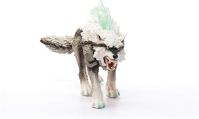 Schleich Eldrador Monster Creatures Mythical Snow Wolf Action Figure - Magical Ice Monster Snow Wolf Animal Figurine, Ferocious Enchanting Realistic Creature Toy for Boys, Girls, Gift for Kids Age 7+