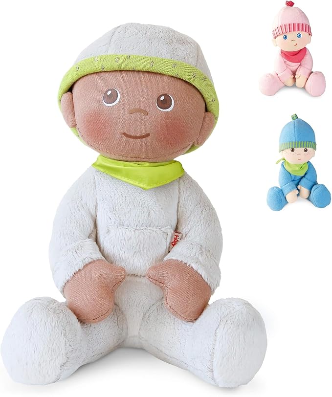HABA Snug-up Doll Ollie 8" First Baby Doll - Machine Washable Gender Neutral for Ages Birth and Up