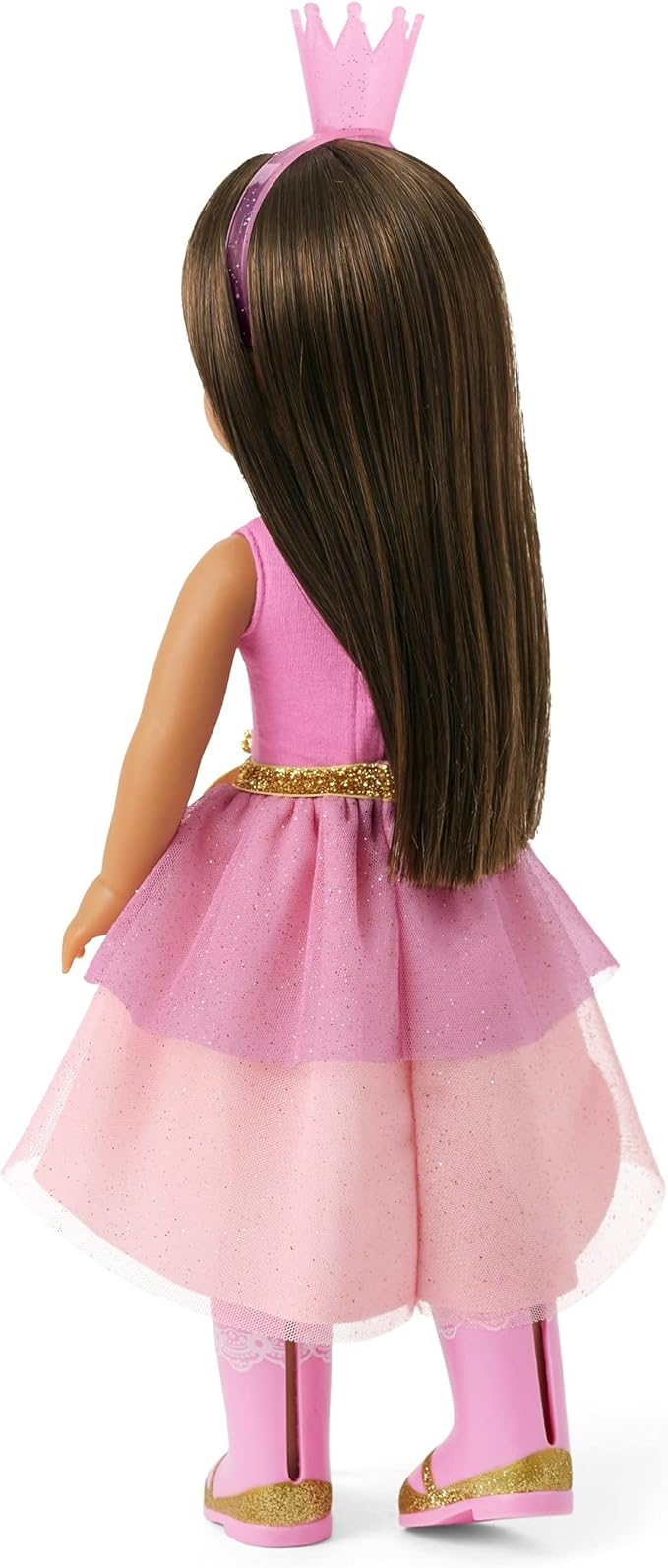 American Girl WellieWishers 14.5-inch Ashlyn Doll with Pink Leotard, Glitter Skirt, Headband, and Boots, For Ages 4+