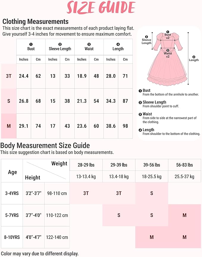 Spooktacular Creations Halloween Girl Princess Costume, Light Purple Princess Dress, Puff Sleeve Dress for Toddler Roleplay