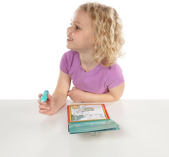 Melissa & Doug On The Go Water Wow! Reusable Water-Reveal Activity Pad- Occupations - Party Favors, Stocking Stuffers, Travel Toys For Toddlers, Mess Free Coloring Books For Kids Ages 3+