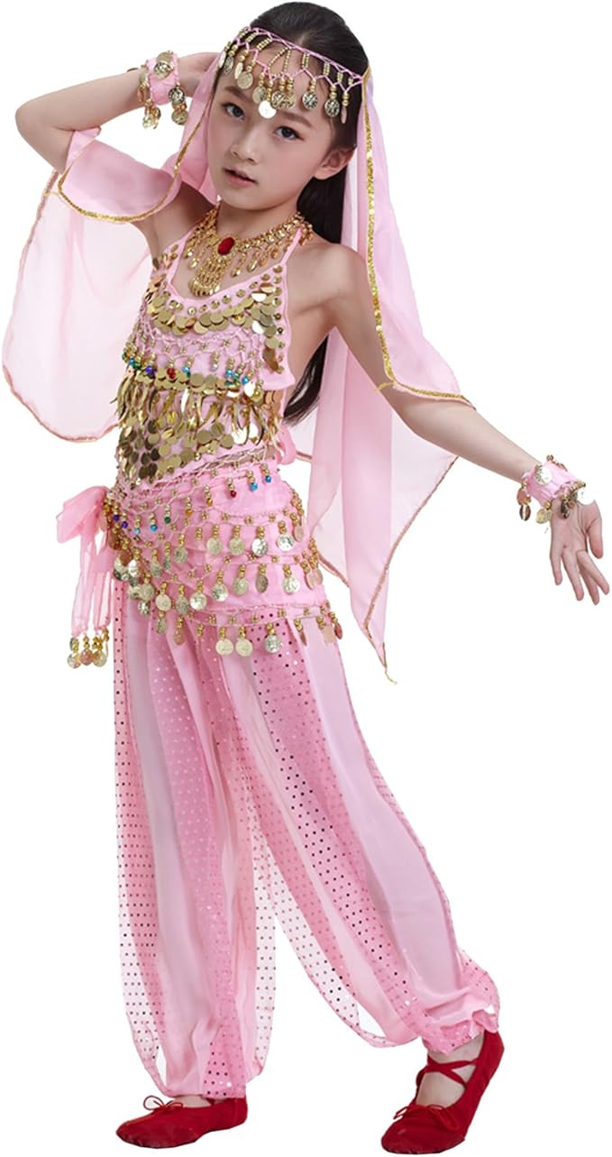 Astage Kids Princess Girl Indian Belly Dance Costume Cosplay Bollywood Ornaments