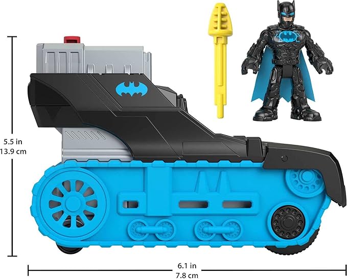 Fisher-Price Imaginext DC Super Friends Batman Toy Bat-Tech Tank Vehicle with Lights for Preschool Pretend Play Kids Ages 3+ Years