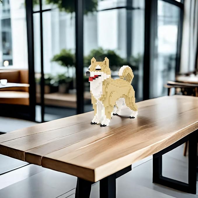 Larcele Micro Dog Building Blocks Mini Pet Building Toy Bricks, 814 Pieces KLJM-02(Female Shiba Inu)