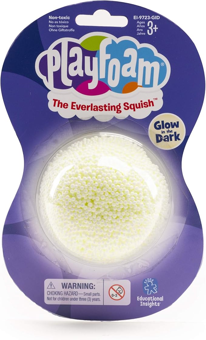 Educational Insights Playfoam Glow in the Dark Jumbo Pod, Set of 12, Fidget, Sensory Toy, Ages 3+