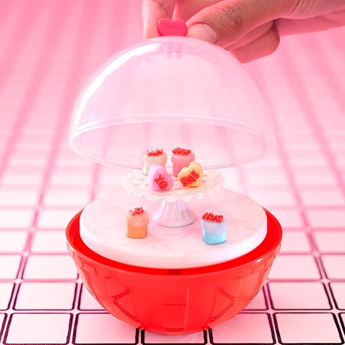 MGA's Miniverse Make It Mini Valentine's (3 Pack) Mini Collectibles, Mystery Blind Packaging, Valentine's Day, Seasonal, Sweetheart, DIY, Crafts, Resin Play, Replica Food, NOT Edible, Collectors, 8+