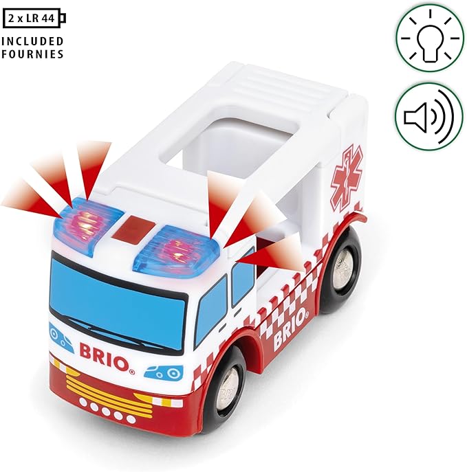BRIO World – 36035 Rescue Ambulance | Train Set Accessory for Kids Aged 3 Years Up