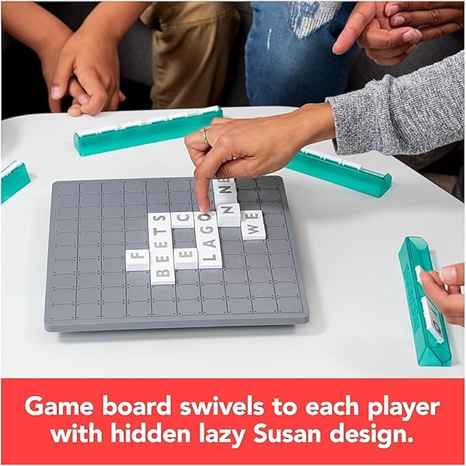 Upwords, The Game of Quick Stacking & Word Hacking with Stackable Letter Tiles, 2022 Edition | Word Games | Board Games for Kids 8-12 | Family Games for Ages 8+