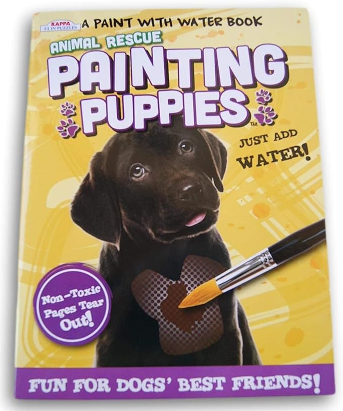 Animal Rescues Painting Puppies Paint with Water Book - 12 ''Paintings''