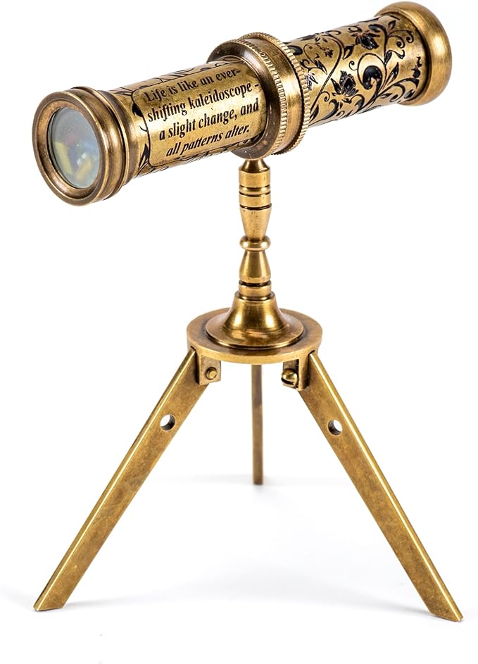 Handmade Kaleidoscope Educational Vintage Collection | Birthday | Any Occasion Gift for Kids and Adults (with Stand, One)