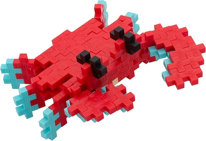 PLUS PLUS 3D Puzzle Building Block Set, 70 Mini Interlocking Pieces, Fun STEM Toys for Kids - Crab Mini Maker Tube