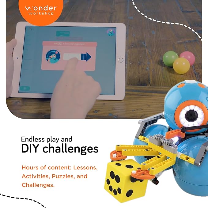 Wonder Workshop – Gripper Kit for Dash Robot for Kids 6+ – Free Programming Stem App – Visualize Your Code, Multicolor