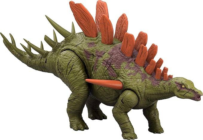 Mattel Jurassic World Dinosaur Toys with Roar Sound & Attack Action, Wild Roar Posable Figure, Physical & Connected Digital Play