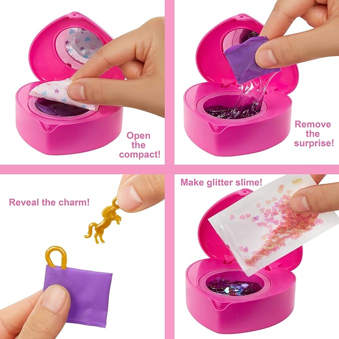 Barbie Color Reveal Peel Unicorn Fashion Reveal Doll Set with 25 Surprises Including Pink Peel-able Doll & Pet & 16 Mystery Bags with Clothes & Accessories for 2 Unicorn-Inspired Looks