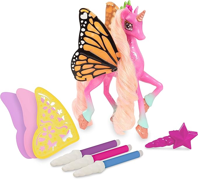 Shimmercorns Sparkle Makeover Shimmercorn, Fern, Unicorn, Girls Activity Set, 11 Pieces, Kids Toys for Ages 3 Up by Just Play