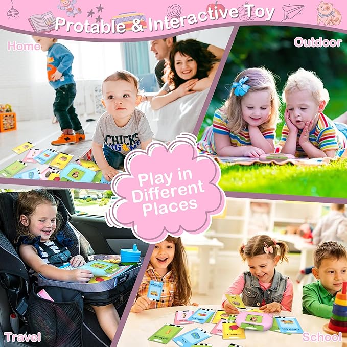 Pocket Speech Therapy Toys，Alphabet Flash Cards for Toddlers with 510 Sight Words, ABC Learning Resources Toys, Autism Sensory Toys for Autistic Children, Preschool Educational Montessori Toys