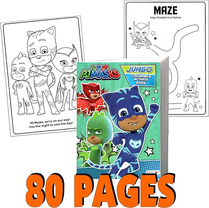 PJ Masks Coloring Book with Stickers Bundle
