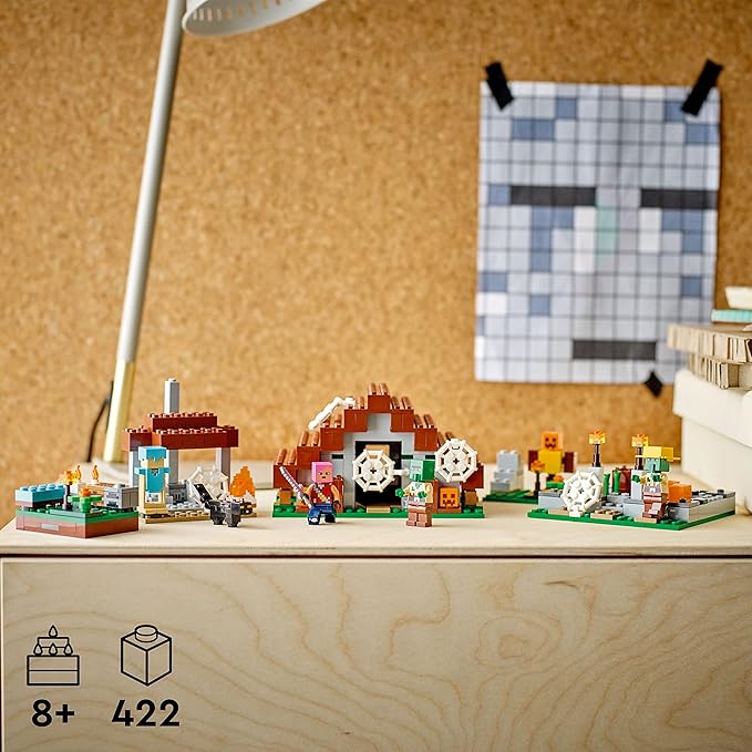 LEGO Minecraft The Abandoned Village Building Kit 21190, Minecraft Zombie Toy Set, Gift Idea for Kids Girls Boys Age 8+ Featuring Game Figures Including Zombies and Zombie Hunters with Accessories