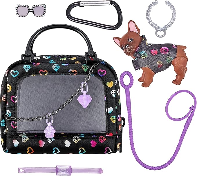 REAL LITTLES - Collectible Micro Puppy Carrier with 1 Micro Puppy and 5 Micro Working Surprises Inside! Styles May Vary