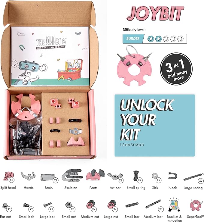 JoyBit Build Your Own Robot Toy Construction Set, Educational STEM Activities Learning Kit, Creative Build and Play Model Kit Steam Toys for 6 7 8 9 10+ Year Old Boys and Girls