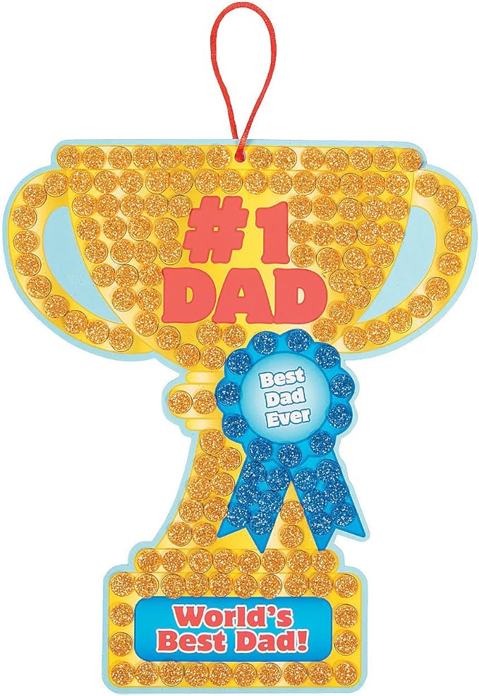 Dad Glitter Foam Mosaic Sign Craft Kit -12 - Crafts for Kids and Fun Home Activities