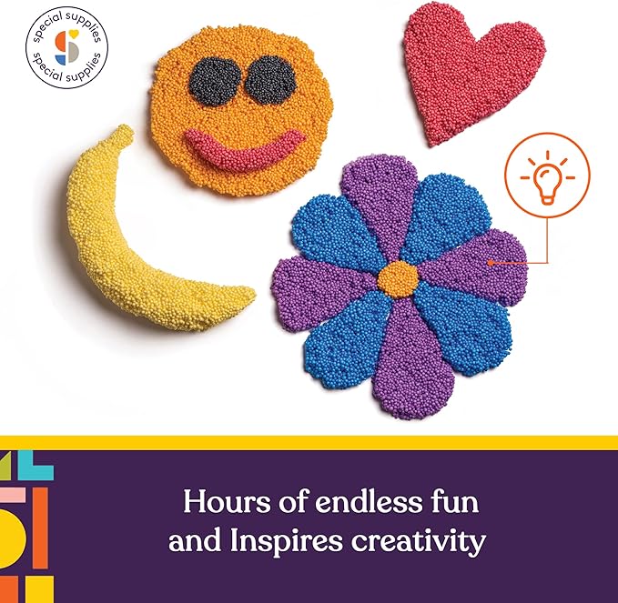 Special Supplies Fun Foam Modeling Foam Beads Play Kit, Children’s Educational Clay for Arts Crafts Kindergarten, Preschool Kids Toys Develop Creativity, Motor Skills (5-Pack)