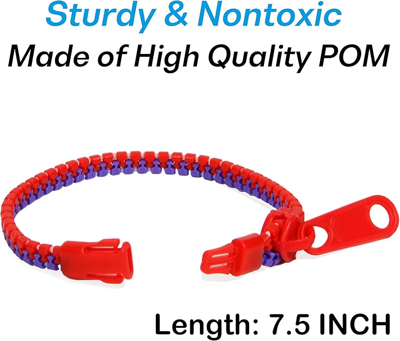 150-Pack Zipper Friendship Bracelets,7.5 Inches Fidget Friendship Bracelets for Goodie Bag Fillers