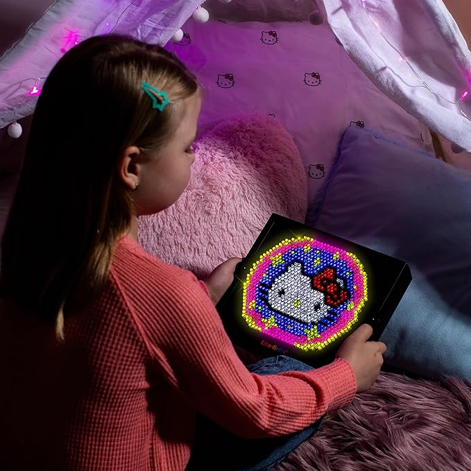 Lite Brite Super Bright HD, Hello Kitty Edition - Create Art with Light, Enhances Creativity, Gift for Girls and Boys Ages 6+