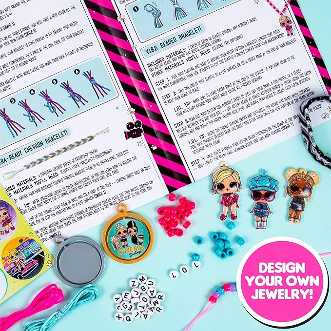 L.O.L. Surprise! Double Feature Ultimate Jewelry Studio, Over 2500 Beads, Create 150+ Pieces of Jewelry, Includes LOL Surprise Charms & Rotating Charms, Bead Kit For Kids Ages 6, 7, 8, 9