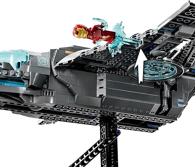 LEGO Marvel The Avengers Quinjet 76248, Spaceship Building Toy Set with Thor, Iron Man, Black Widow, Loki and Captain America Minifigures, Infinity Saga